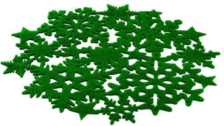 TORO filc kerek tányéralátét, 38 cm, zöld