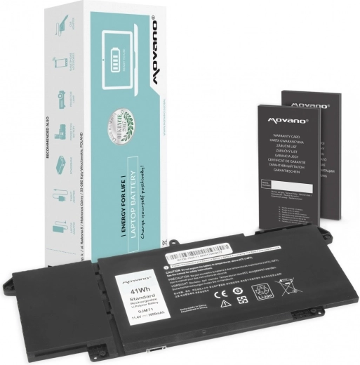 Movano akkumulátor Dell Latitude 5320/7320/7420/7520 laptophoz 41 Wh 3600 mAh
