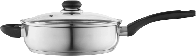 Altom Design Emilio rozsdamentes mély serpenyő fedővel 24 cm, 2,8 l