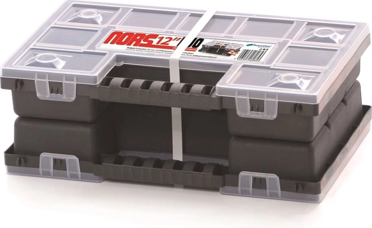 NORS DUO műanyag rendező – két összekapcsolható doboz készlete