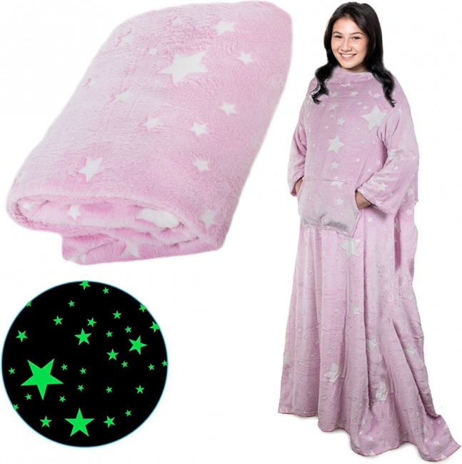 Polár takaró ujjakkal 140 × 200 – Neon