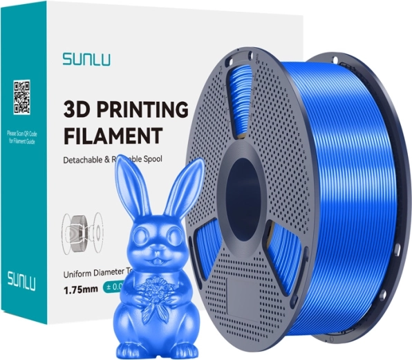 Sunlu PLA+ Silk filament kék