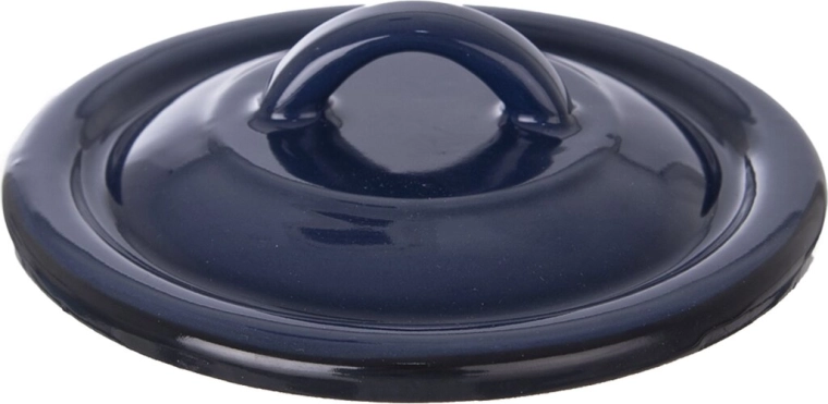 Kék-fehér zománcozott fedő 16 cm