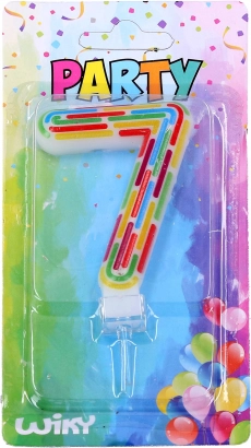 Torta parti gyertya – 7-es szám, csíkok