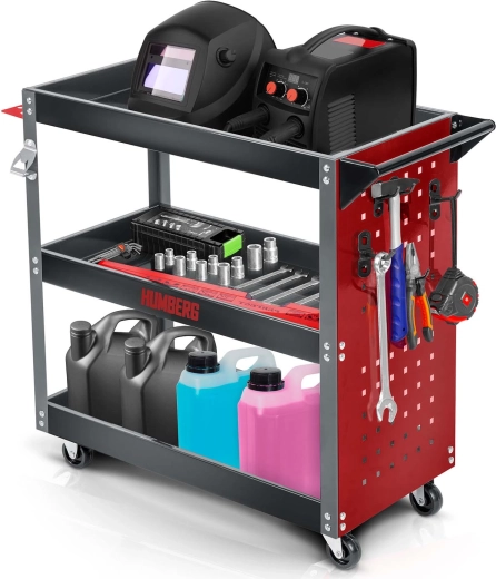 HUMBERG szerszámos műhelykocsi 3 polccal, 300 kg