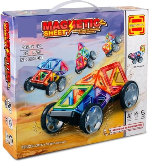 Mágneses építőkészlet Magnetic Sheet – 32 darab