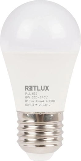 RETLUX LED Mini Globe E27 izzó 6 W 4000 K