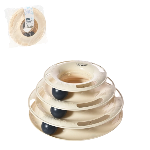 Interaktív macskatorony labdákkal