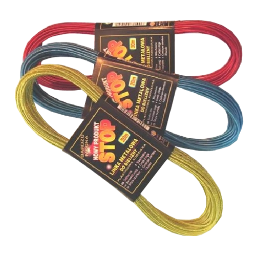 Fém ruhaszárító kötél 20 m acélmaggal és PVC bevonattal