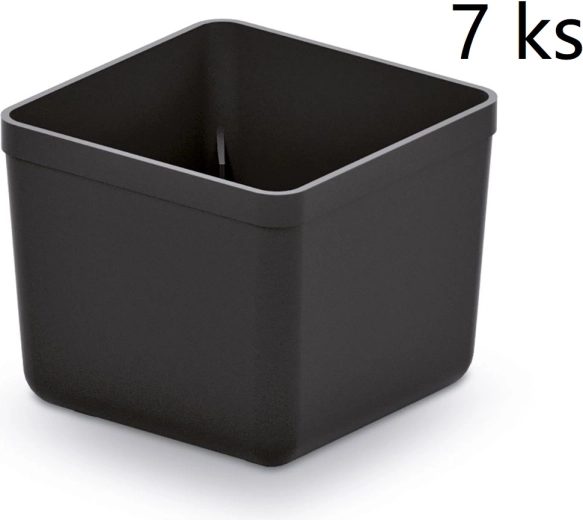 7 darabos Unite Box műanyag szerszámtartó doboz készlet, fekete, 55 × 55 × 165 mm