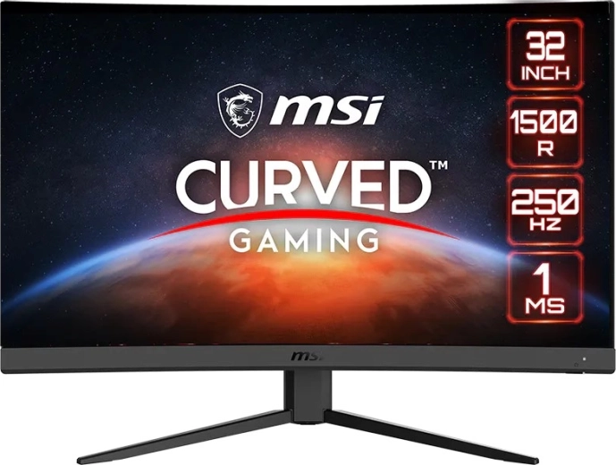 Ívelt 31,5" FHD 250 Hz játékmonitor – fekete