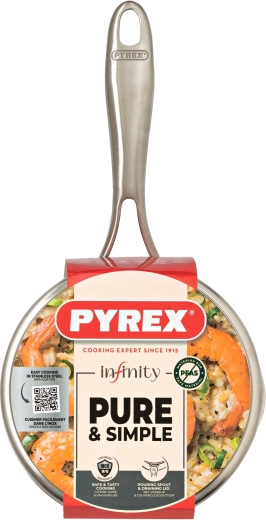 Infinity rozsdamentes acél lábas üvegfedővel 16 cm, 1,25 l