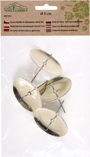 Szúrós gyertyatartó 50 mm – arany, 4 db-os készlet