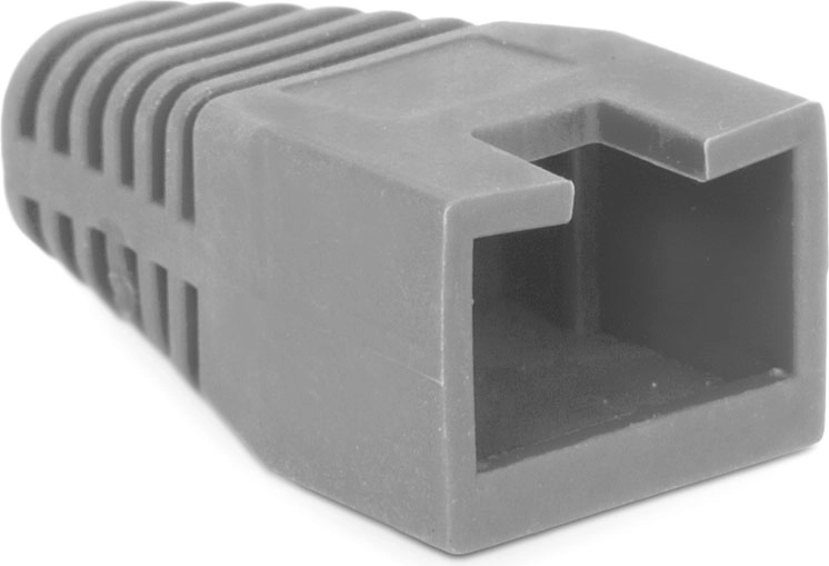 Szürke gumis kábelhajlásvédő RJ45 csatlakozóhoz – 1 darab