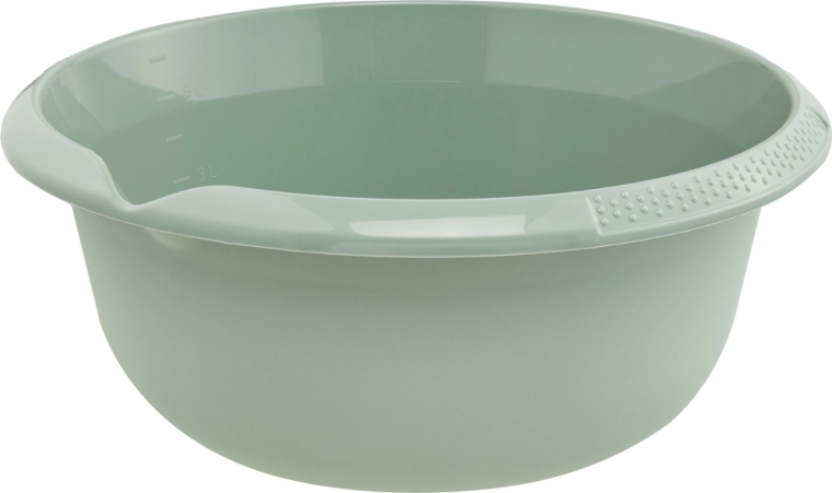 Kerek, kiöntőcsőrös tál 6 l, sötétzöld