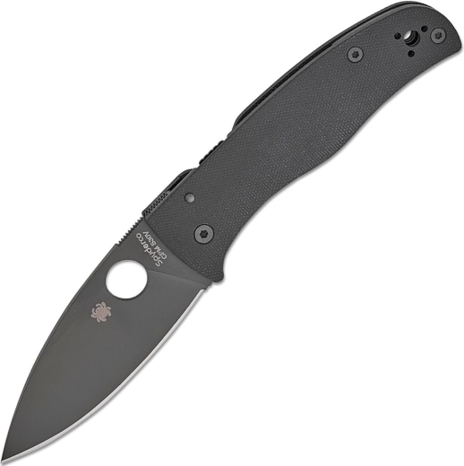 Spyderco Bodacious All Black zsebkés 9,2 cm DLC-vel és G10 markolattal