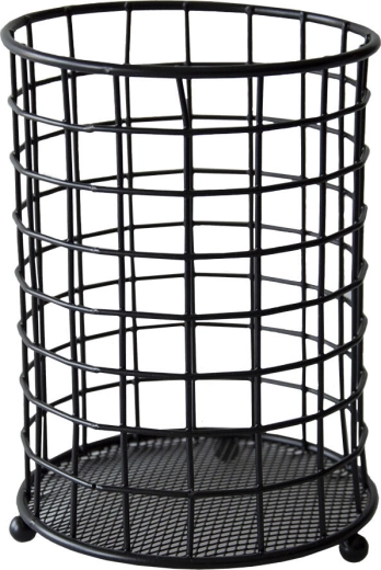 Fém evőeszköztartó 13 × 18 cm, fekete