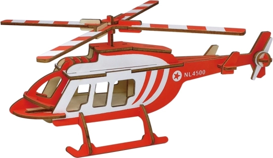 Woodcraft fa 3D puzzle szállító helikopter