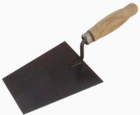 Acél kőműveskanál 160 × 130 mm fanyéllel