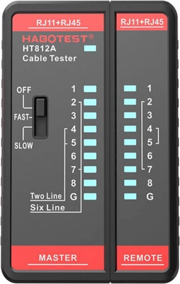 Habotest RJ45/RJ11 Kompakt Kábel Teszter
