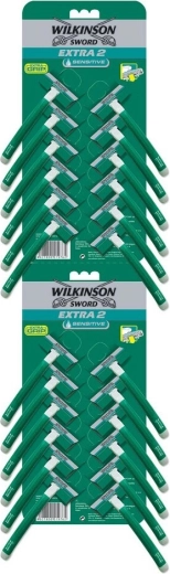 Egyszer használatos WILKINSON Extra 2 Sensitive borotvapenge hidratáló csíkkal