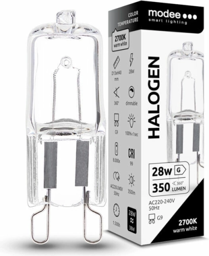Modee ECO halogén izzó G9 28 W, 350 lm, meleg fehér, dimmelhető