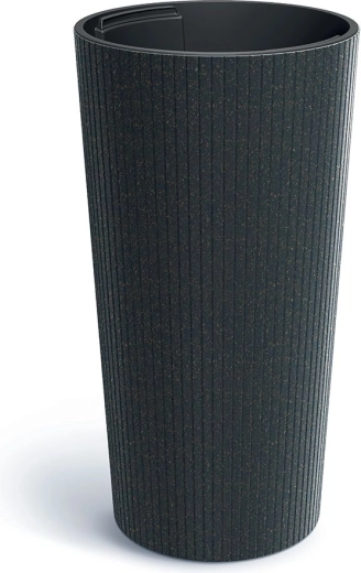 Lamia slim eco wood antracit virágcserép