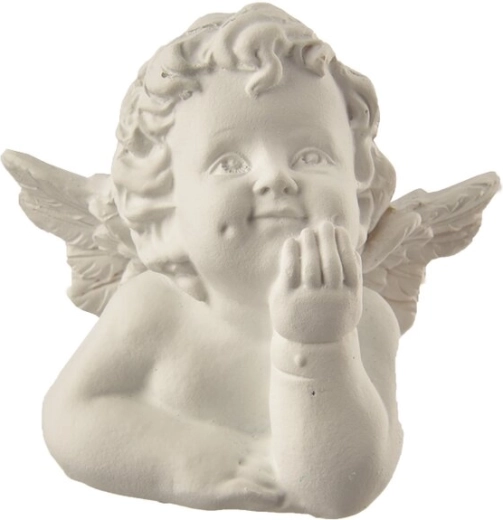 Fehér kerámia angyal 9 × 5 × 8 cm