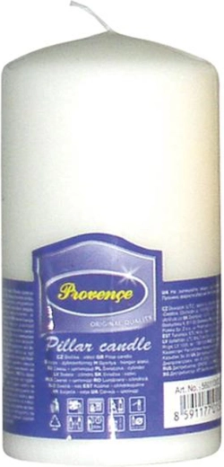 Paraffingyertya, henger, fehér, 6,3 × 12,5 cm