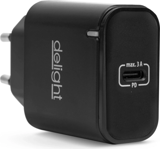 USB-C PD 20 W-os hálózati adapter, fekete