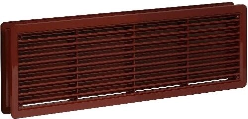 Szellőző ajtórács 400 × 130 mm, barna, műanyag (2 db)