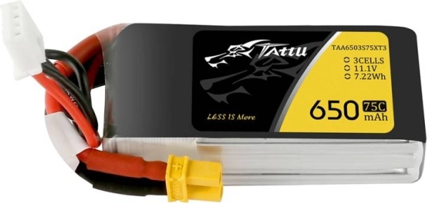 Tattu LiPo akkumulátor 650mAh 11,1V 3S 75C