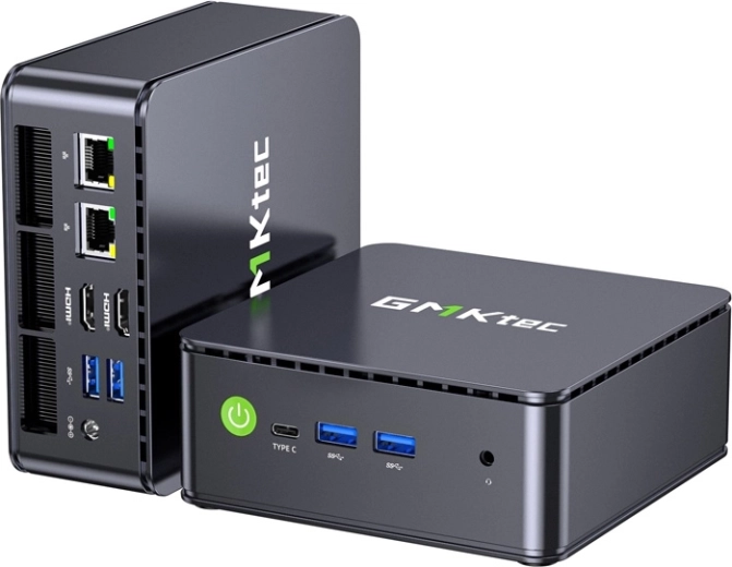 Mini PC GMKtec G11 AMD Ryzen Embedded R2514 processzorral, 16 GB RAM-mal, 512 GB SSD-vel és Windows 11 Pro-val