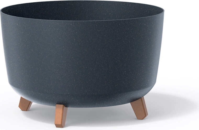 Gracia Standard Eco Wood virágtartó lábakon, 28,5 cm – antracit