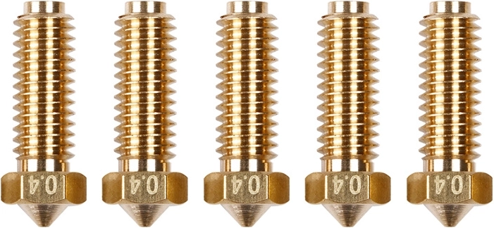 Sárgaréz fúvókák 0,4 mm Anycubic Kobra 2-höz (5 db)