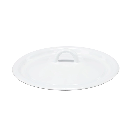 Fehér zománcozott fedő 18 cm