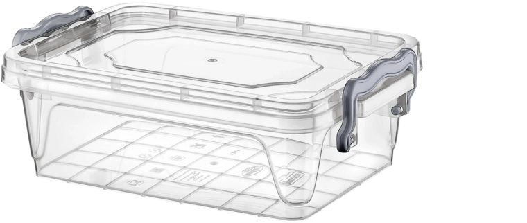 Multi Box 1,2 l műanyag tároló fedéllel és klipszekkel