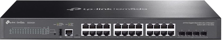 TP-Link Omada SG5428X menedzselhető, rakásolható L3 switch 24 gigabites porttal