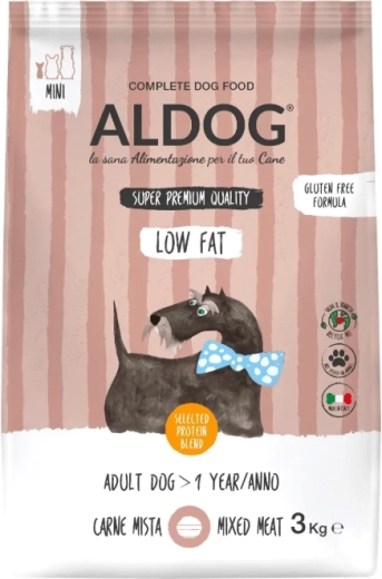 Aldog Low Fat Mini alacsony zsírtartalmú száraztáp felnőtt, kistestű kutyáknak 3 kg