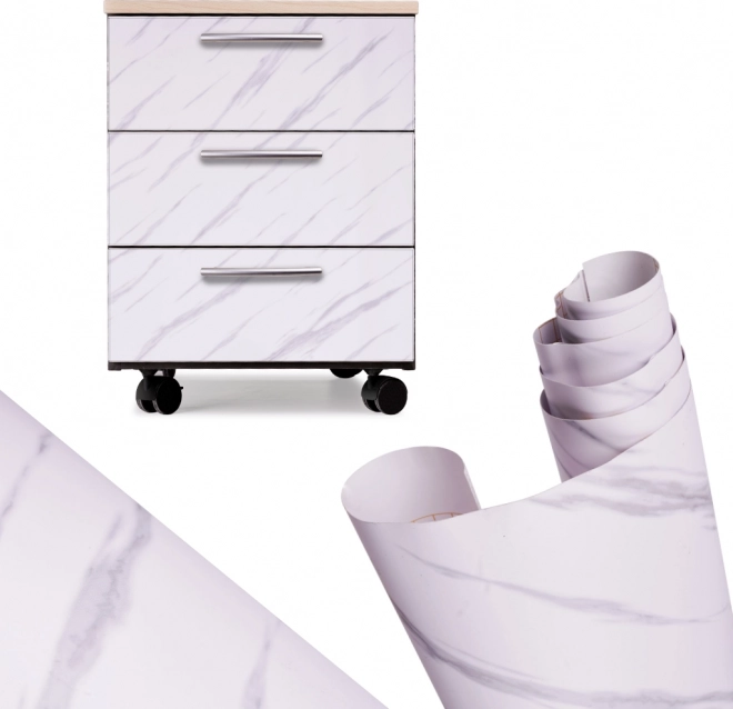 Öntapadó fólia fehér márvány Jazz 1,22 × 50 m