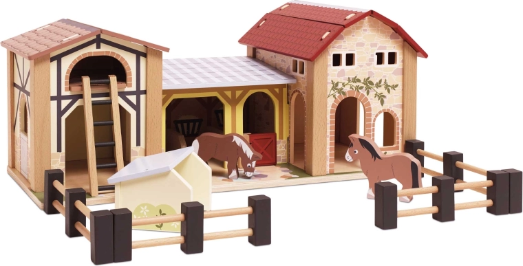 Le Toy Van fa farm lovacskás figurákkal