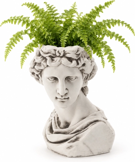 Apollo dekoratív mellszobor – virágtartó 25,5 × 20,5 × 31,5 cm