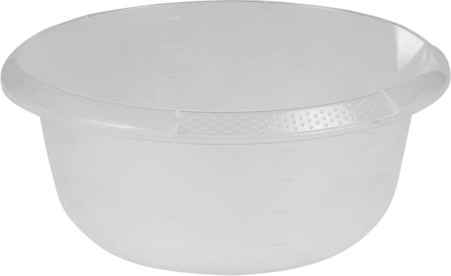 Kerek tál kiöntővel, 2,5 l, átlátszó, 24 cm