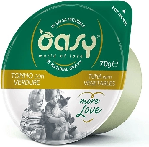 Oasy More Love tonhal zöldségekkel, pohár 70 g