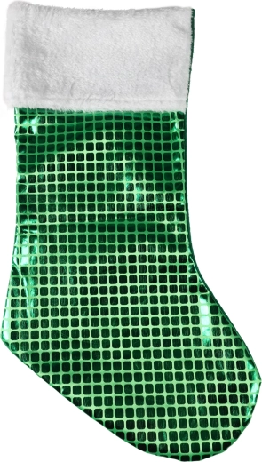 Zöld karácsonyi zokni 43 cm