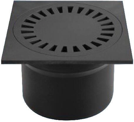 Padlóösszefolyó alsó kivezetéssel PVS DN 110, fekete