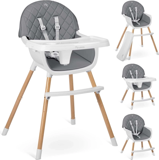 NUKIDO Lilo etetőszék szürke 3 az 1-ben