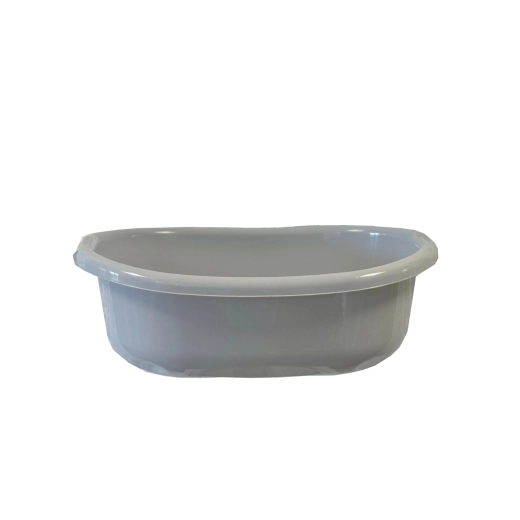 Ovális műanyag tál fogantyúkkal 12 l – szürke