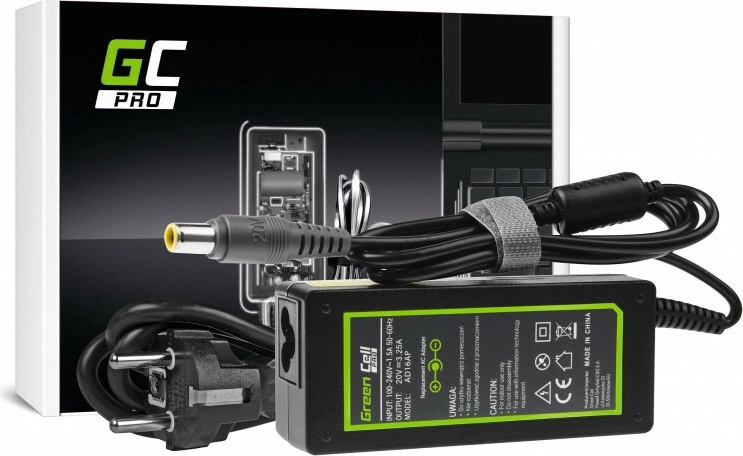 Green Cell PRO hálózati adapter 20 V 3,25 A 65 W Lenovo-hoz (csatlakozó 7,7 × 5,5 mm)