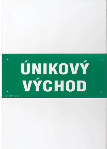 Biztonsági tábla Vészkijárat műanyag 210 × 87 mm